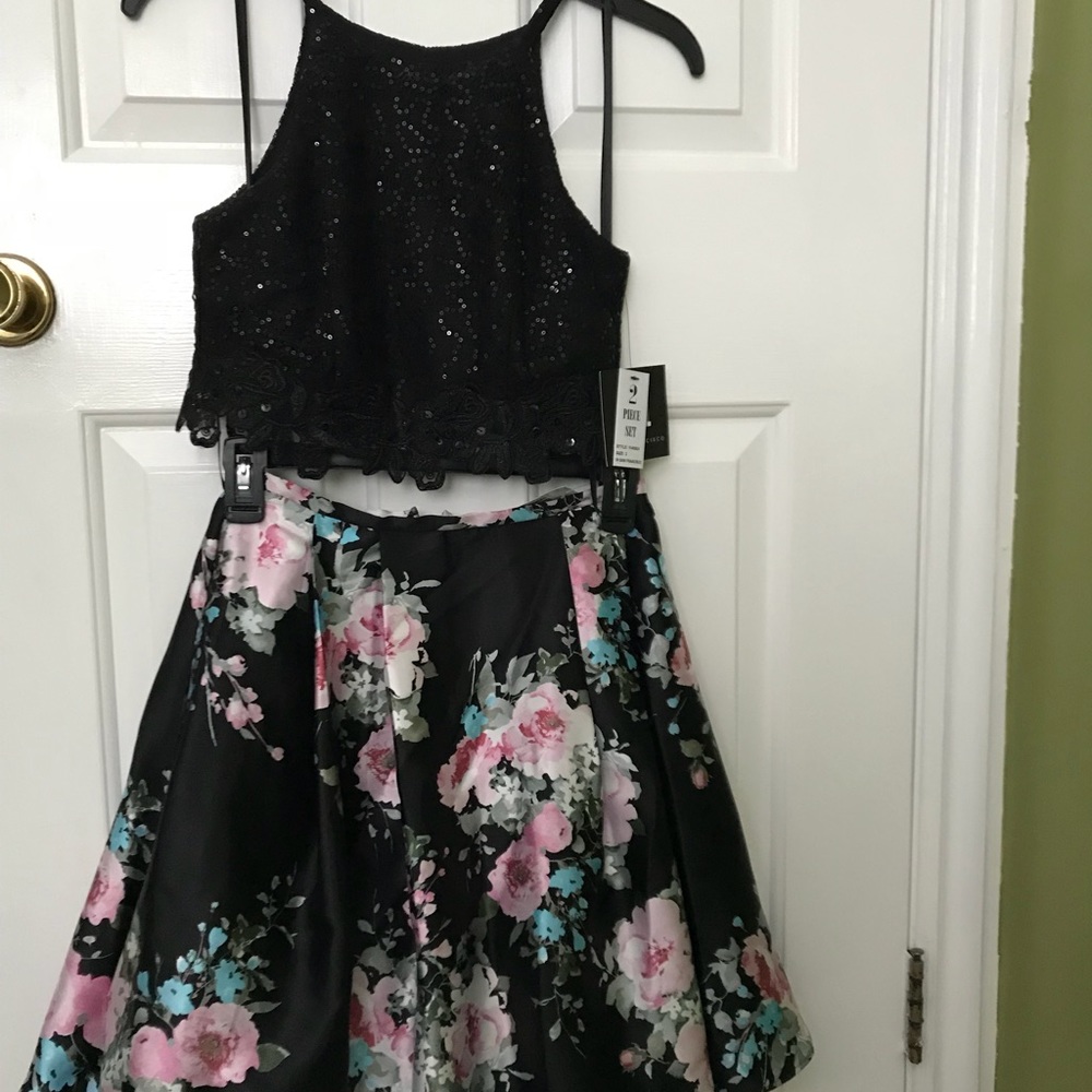 Two piece crop top dress